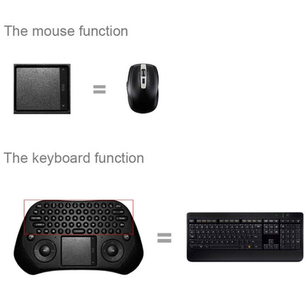 MEASY GP800 Wireless Keyboard Smart Remote Air Mouse for TV BOX / Laptop / Tablet PC / Mini PC(Black)-garmade.com