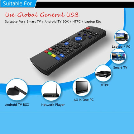 MX3 Air Mouse Wireless 2.4G Remote Control Keyboard with Browser Shortcuts for Android TV Box / Mini PC-garmade.com