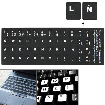 Spanish Learning Keyboard Layout Sticker for Laptop / Desktop Computer Keyboard-garmade.com