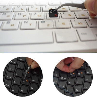 Arabic Learning Keyboard Layout Sticker for Laptop / Desktop Computer Keyboard(Black)-garmade.com