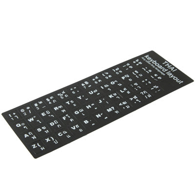 Thai Learning Keyboard Layout Sticker for Laptop / Desktop Computer Keyboard(Black)-garmade.com