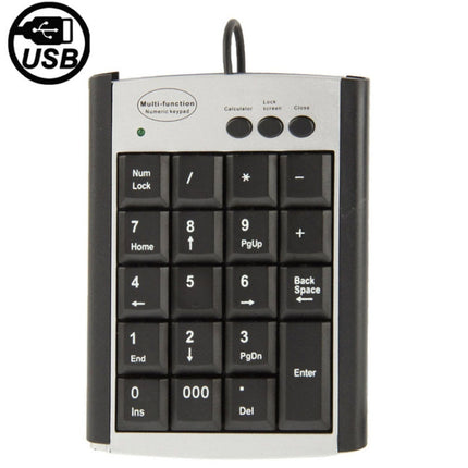 USB Non-synchronous Notebook Computer Multi Function Keypad with 19 Keys-garmade.com