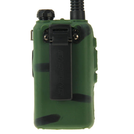 Pure Color Silicone Case for UV-5R Series Walkie Talkies(Green)-garmade.com