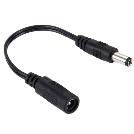 5.5 x 2.1mm DC Female to 5.5 x 2.5mm DC Male Power Connector Cable for Laptop Adapter, Length: 15cm(Black)-garmade.com