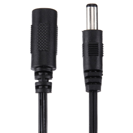5.5 x 2.1mm DC Female to 5.5 x 2.5mm DC Male Power Connector Cable for Laptop Adapter, Length: 15cm(Black)-garmade.com