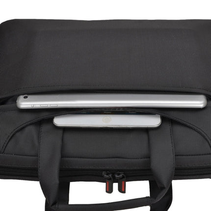15.6 inch Portable One Shoulder Waterproof Nylon Laptop Bag, Black (301#)(Black)-garmade.com