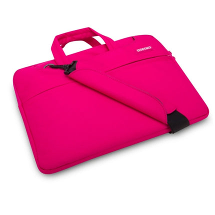 POFOKO 12 inch Portable Single Shoulder Laptop Bag for Laptop(Magenta)-garmade.com