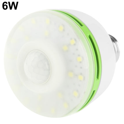 6W Human Sensor Light Lamp, White Light, 48 LED, Base Type: E27-garmade.com