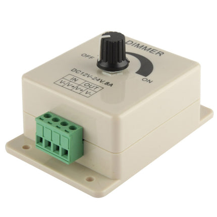 Single Color Dimmer Switch LED Dimmer Controller for Strip Light DC12-24V, Output Current: 8A-garmade.com