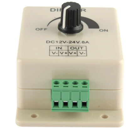 Single Color Dimmer Switch LED Dimmer Controller for Strip Light DC12-24V, Output Current: 8A-garmade.com