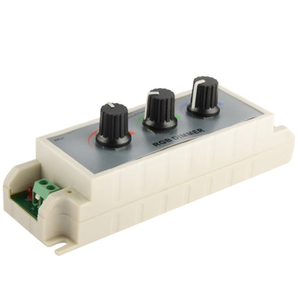 3 Channel RGB LED Dimmer Controller for LED Light Strip DC12-24V, Output Current: 3A-garmade.com