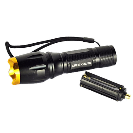 LT-TJ CREE XM-L T6 5-Modes LED Flashlight , 2000 LM Adjustable Focus with Bicycle Tail Light & Mounting Clip-garmade.com