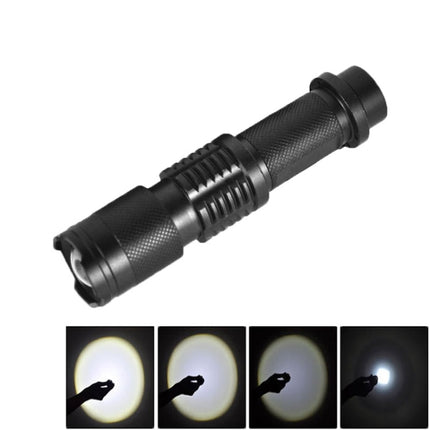 LT-HX CREE XM-L T6 5-Modes White Light LED Flashlight, 2200 LM Mini Telescopic (Black)-garmade.com