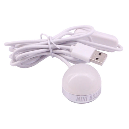 2W USB LED Light Bulb with Magnetic & Cable, USB-2W-W 5V 140-150Lumens 6 LED-garmade.com