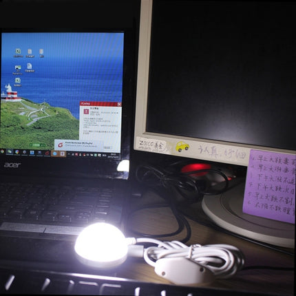 2W USB LED Light Bulb with Magnetic & Cable, USB-2W-W 5V 140-150Lumens 6 LED-garmade.com