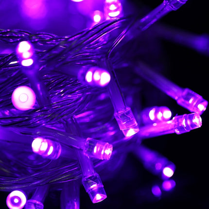 Waterproof String Light, Length: 10m, 100 LED, Flashing / Fading / Chasing Effect, with Controller, AC 220V, EU Plug(Purple Light)-garmade.com