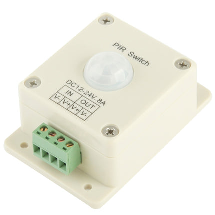 DC 12V-24V 8A PIR Switch Infrared Controller Motion Sensor Switch for LED Light-garmade.com