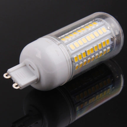 G9 8.0W Corn Light Lamp Bulb, 102 LED SMD 2835, Warm White Light, AC 220V, with Transparent Cover-garmade.com