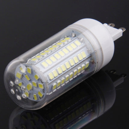 G9 8.0W Corn Light Lamp Bulb, 102 LED SMD 2835, White Light, AC 220V with Transparent Cover-garmade.com