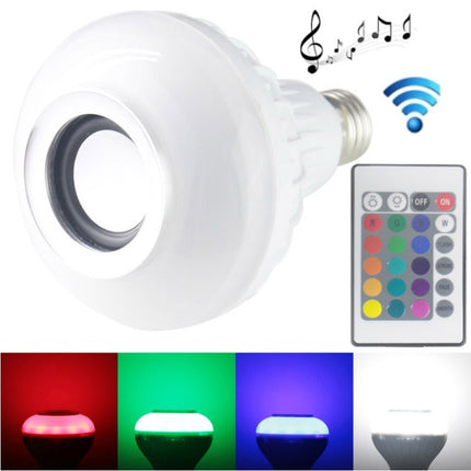 E27 RGB LED Light Lamps Speaker, Bluetooth, Support WiFi Phone Control, Adjustable Light, with Remote Control-garmade.com