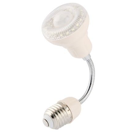 1.8W E27 Spiral Human Sensor Light Control Energy-saving Night Light, Sensitive Distance: 5 - 7m(White)-garmade.com