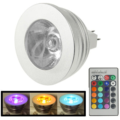 MR16 5W RGB LED Light Bulb , Luminous Flux: 400-450LM, with Remote Controller, DC 12V-garmade.com