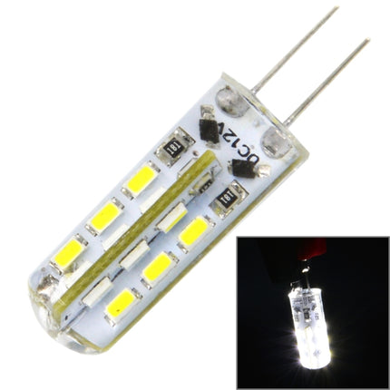 G4 2W 120LM Silicone Corn Light Bulb, 24 LED SMD 3014, White Light, DC 12V-garmade.com