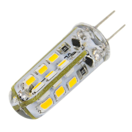 G4 2W 120LM Silicone Corn Light Bulb, 24 LED SMD 3014, Warm White Light, DC 12V-garmade.com