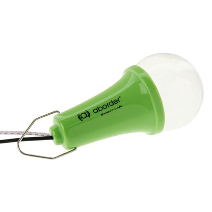 1W 1200mAh LED Energy Saving Light Bulb, Solar Powered Lighting System (Green)-garmade.com