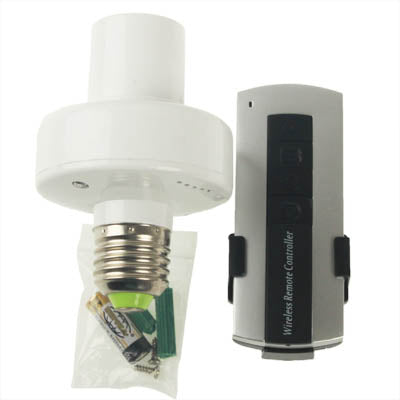 E27 Wireless Remote Control Lamp ,360-Degree(Full Range) Remote Contro(White)-garmade.com