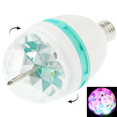 E27 3W Colorful Light LED Light Bulb, Rotating Lamp, 240lm, AC 85-260V-garmade.com