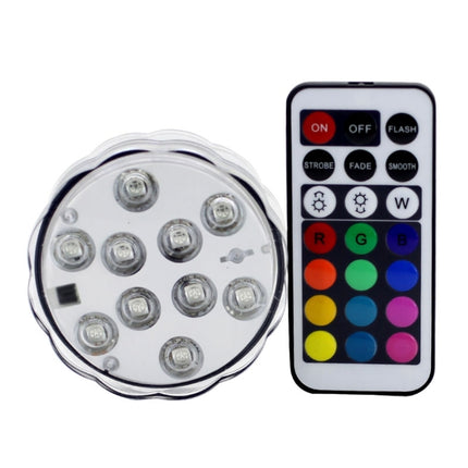 4 PCS Colorful Remote Control Decoration Diving Lamp, 10-LED with Remote Control(White)-garmade.com