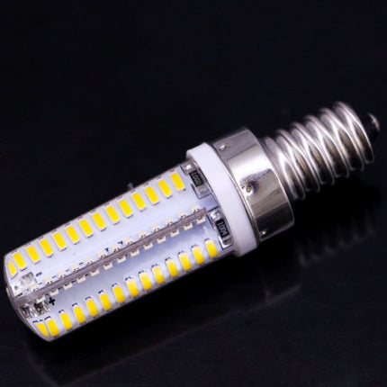 E14 4W 240-260LM Corn Light Bulb, 104 LED SMD 3014, Warm White Light, AC 220V-garmade.com