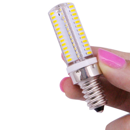 E14 4W 240-260LM Corn Light Bulb, 104 LED SMD 3014, Warm White Light, AC 220V-garmade.com