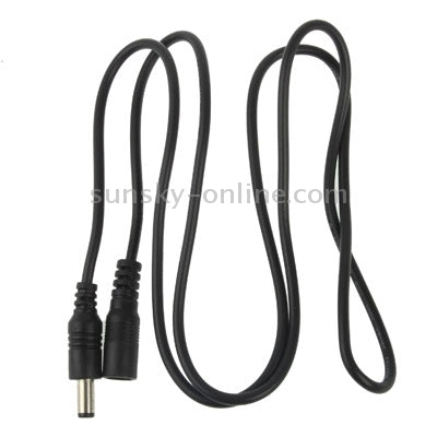 5.5 x 2.1mm DC Power Female Barrel to Male Barrel Connector Cable for LED Light Controller, Length: 3m(Black)-garmade.com