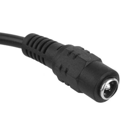 5.5 x 2.1mm Female to 2x Male DC Power Cable Connector with Switch for LED Strip, Length: 30cm(Black)-garmade.com