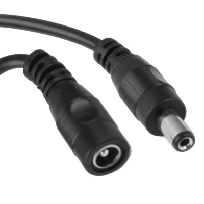 5.5 x 2.1mm DC Power Plug Male to Female Extension Connector Cable with ON / OFF Switch, Length: 30cm(Black)-garmade.com