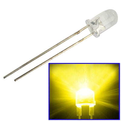1000 PCS 5mm Yellow Light Water Clear LED Lamp(Yellow Light)-garmade.com