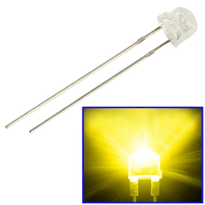 1000 PCS 5mm Straw Hat LED Lamp(Yellow Light)-garmade.com