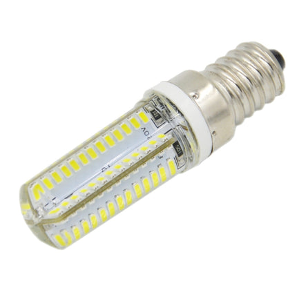 E14 5W 400LM 104 LED SMD 3014 Silicone Corn Light Bulb, AC 220V (Natural White Light)-garmade.com