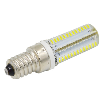 E14 5W 400LM 104 LED SMD 3014 Silicone Corn Light Bulb, AC 220V (Natural White Light)-garmade.com