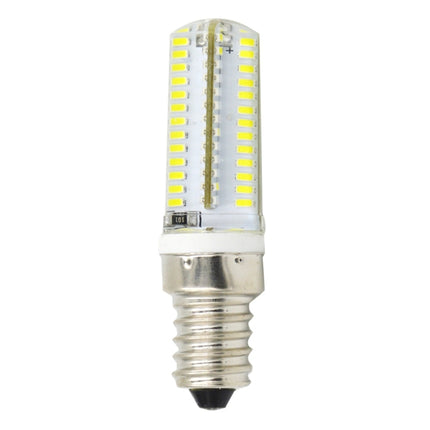 E14 5W 400LM 104 LED SMD 3014 Silicone Corn Light Bulb, AC 220V (White Light)-garmade.com