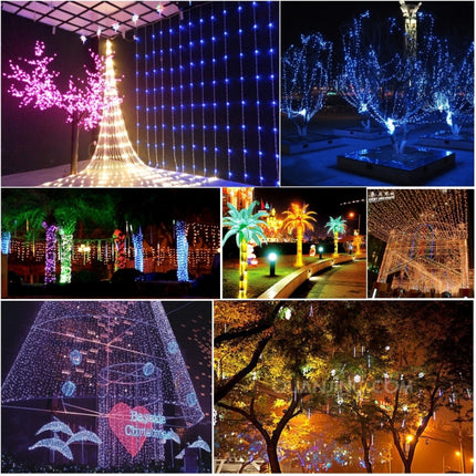30m Waterproof IP44 String Decoration Light, For Christmas Party, 300 LED, White Light with 8 Functions Controller, 220-240V, EU Plug-garmade.com