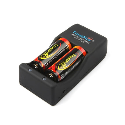 TR-006 Multi-function Battery Charger for 16340 / 18650 / 25500 / 26650 / 26700(Black)-garmade.com