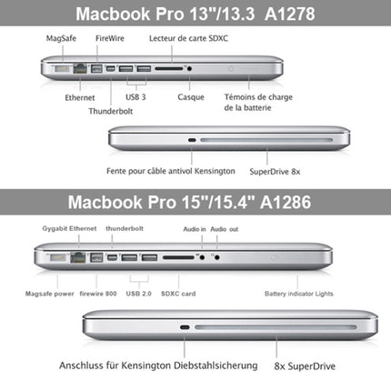 Hard Crystal Protective Case for Macbook Pro 15.4 inch(Transparent)-garmade.com