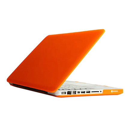 Frosted Hard Plastic Protection Case for Macbook Pro 13.3 inch(Orange)-garmade.com