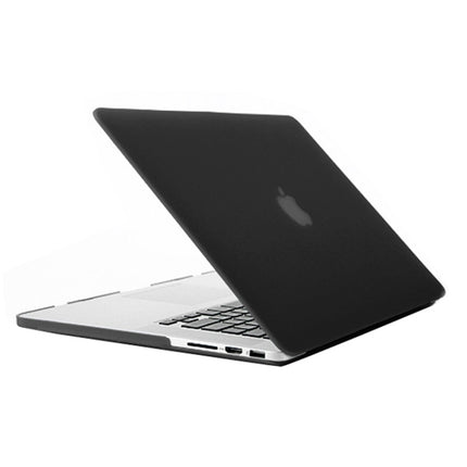 Frosted Hard Protective Case for Macbook Pro Retina 15.4 inch A1398(Black)-garmade.com
