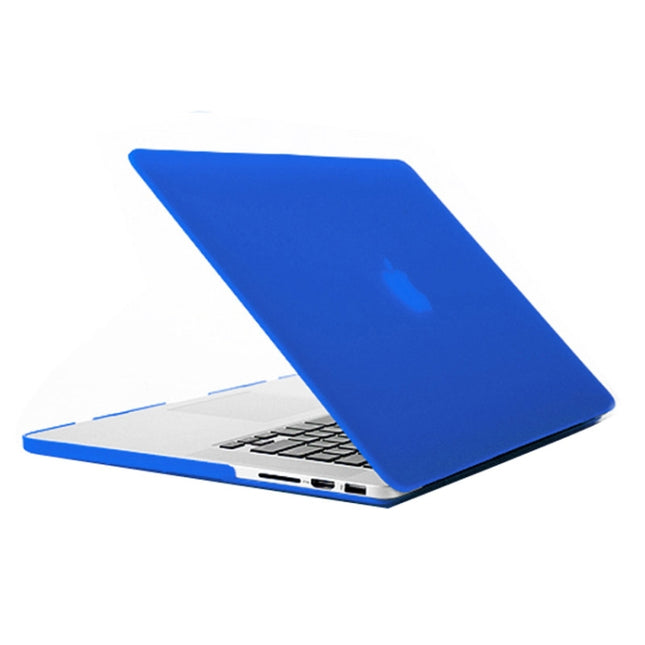 Frosted Hard Protective Case for Macbook Pro Retina 15.4 inch A1398 (Blue)-garmade.com