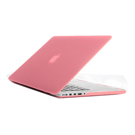 Frosted Hard Protective Case for Macbook Pro Retina 15.4 inch A1398(Pink)-garmade.com
