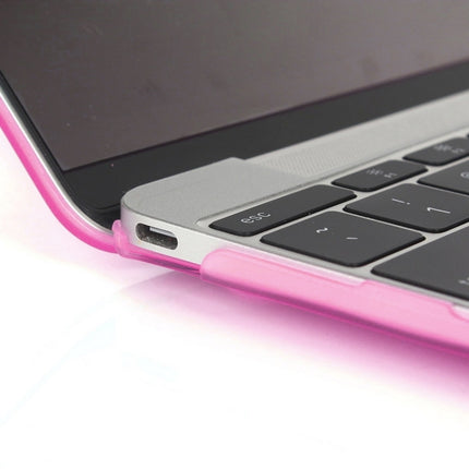 Rainbow Series Colorful Hard Shell Plastic Protective Case for Macbook 12inch (Pink + Blue)-garmade.com